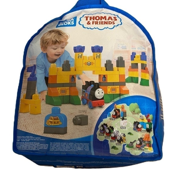 Thomas & Friends Mega Bloks Set Building Kids Toy Blue Yellow - Picture 1 of 4